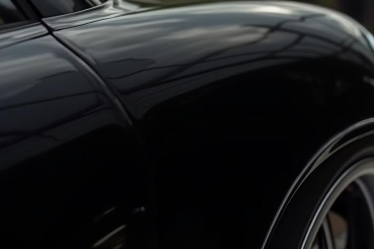 Photo après: carrosserie avec un fini miroir sans défaut.