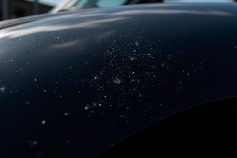 Photo avant: carrosserie marquée de rayures.